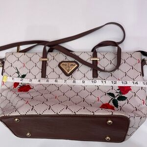 Baby Phat Floral Handbag with Brown Trim